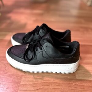 Nike AF-1 platform sneakers.